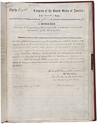 Image of Thirteenth Amendment Passed