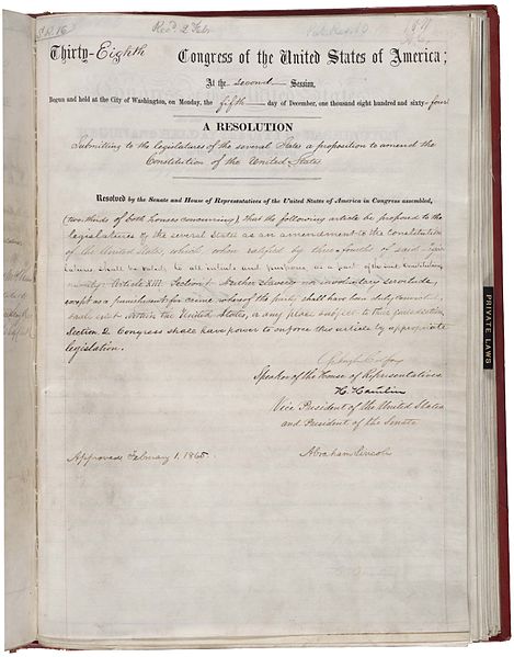 Thirteenth Amendment Passed