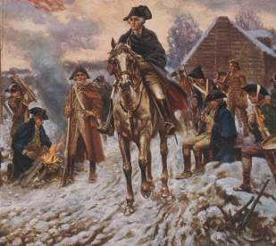 Image of Gen. Washington makes camp at Valley Forge, Pennsylvania